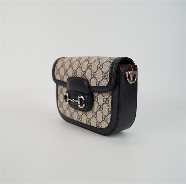 Túi GG 1955 xám viền đen 20cm +