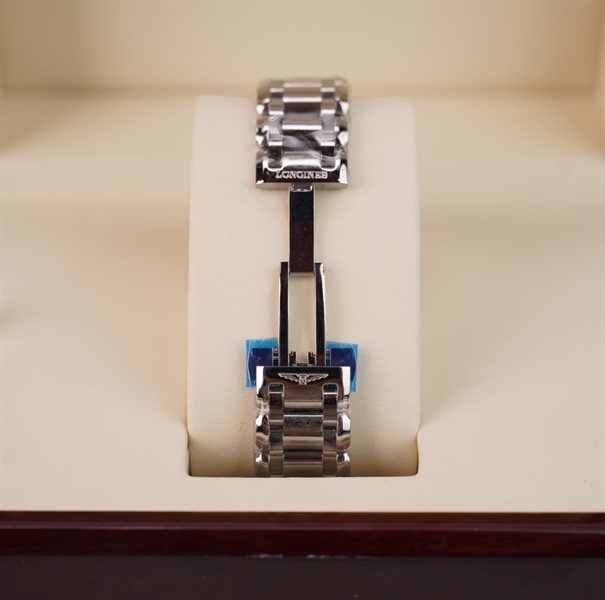 Đồng hồ Longines nữ mặt bạc kim đen KG+