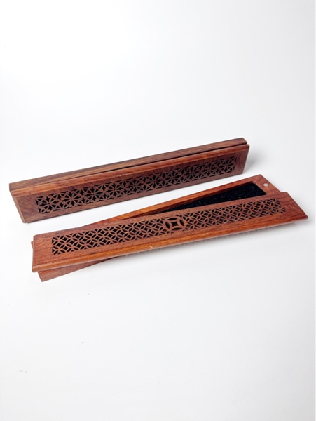 37-NTP-(110.8163.5C)-BỘ HỘP GỖ NHANG KO TĂM 3 MÓN