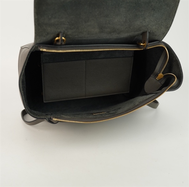 Túi Celine màu xám nắp gập size 28 +