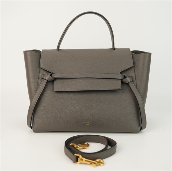 Túi Celine màu xám nắp gập size 28 +