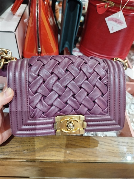 Túi Chanel Boy đan tím - A Long live (TB-T4)