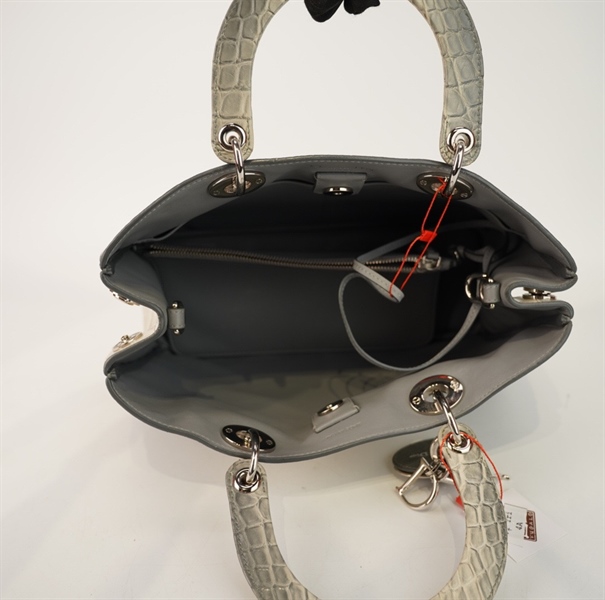 Túi Dior tote da trăn xám có poud size 31 +