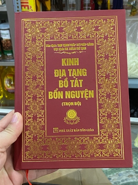Kinh Địa Tạng bìa cứng đỏ ép kim