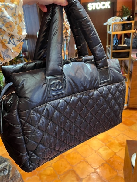 Túi chanel đen da mềm size 30 Kg+