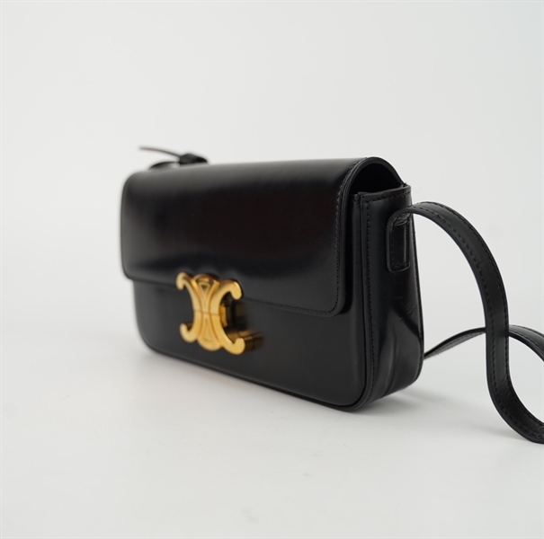 Túi Celine đen bóng chữ nhật size 20 +