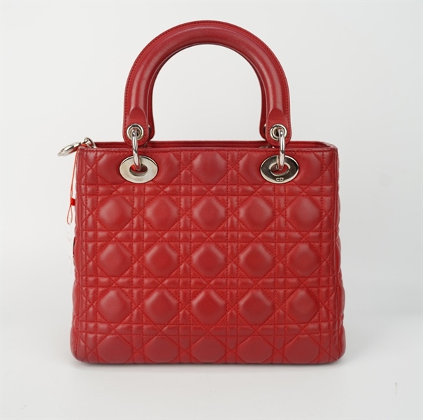 Túi Lady Dior đỏ đậm KG+