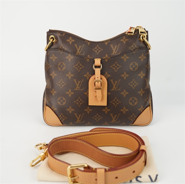 Túi LV đeo chéo hoa nâu size 25 +