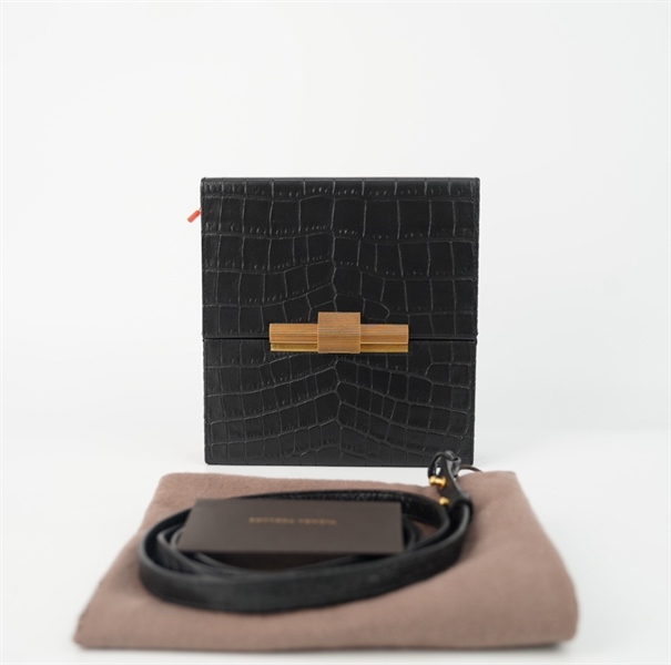 Túi Bottega hộp màu đen size 18 +