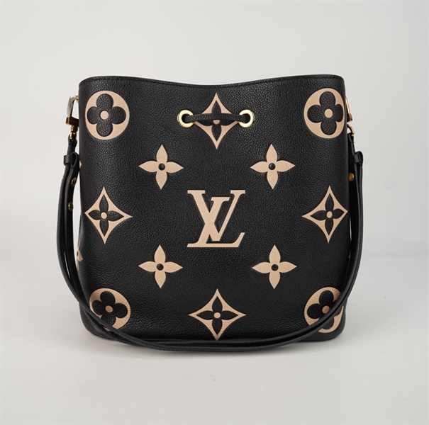 Túi LV Nóe hoa đen kèm ví size 28 +