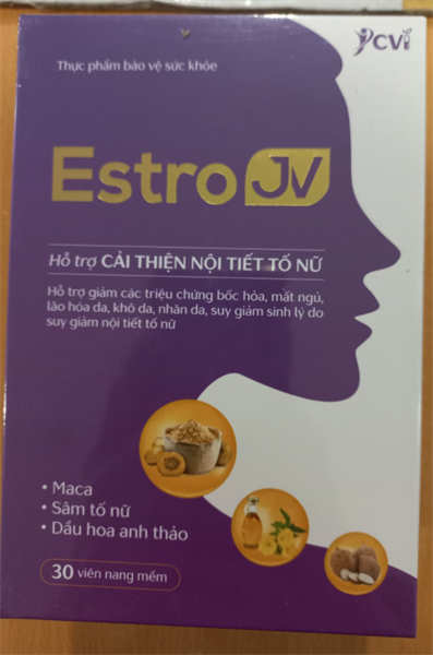 Viên uống cải thiện nội tiết tố nữ Estro JV (Lọ 30 viên) - CVI
