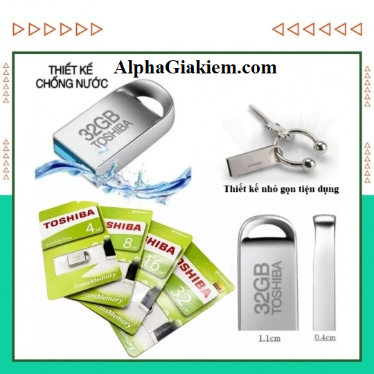 USB 64G Toshiba mini U202 vỏ nhôm