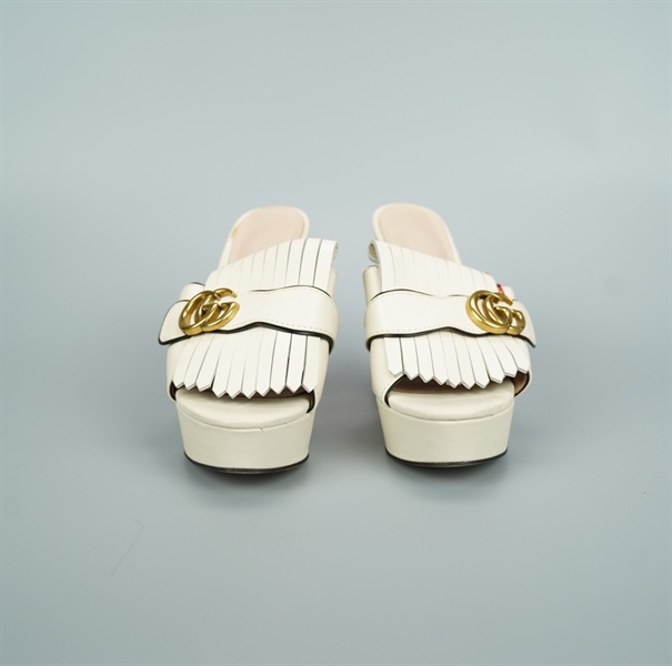 Dép GG Trắng cao 13 size 38 (BQ) KG+