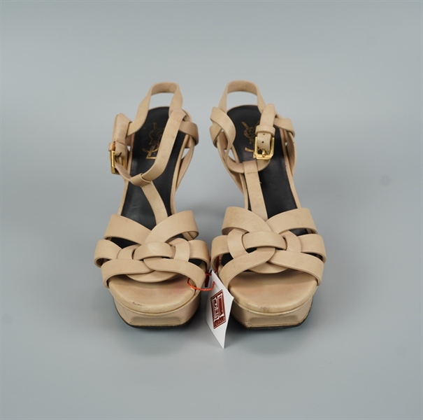 Giày YSL cao gót màu nude cao 10p s37 (BQ) KG+