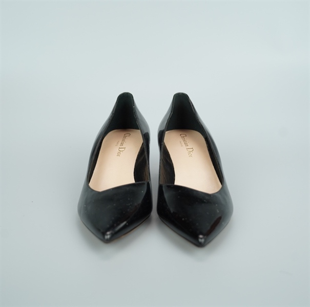 Giày Dior da bóng đen size 39 cao 3p (BQ) KG +