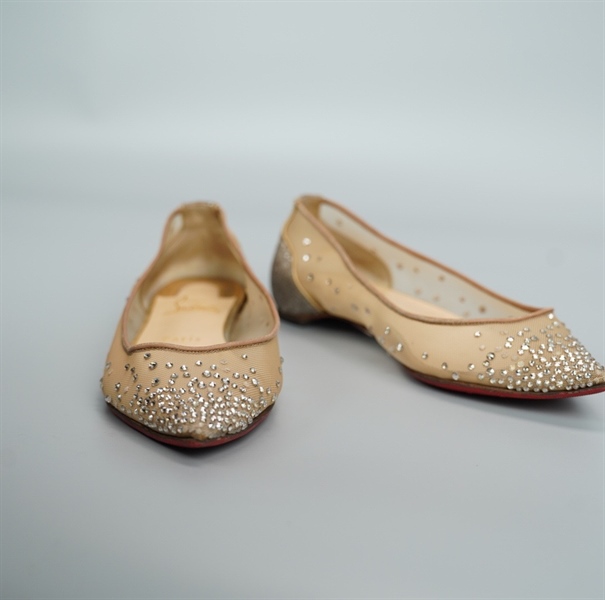 Giày Christian Louboutin nude size 37 (BQ) KG+