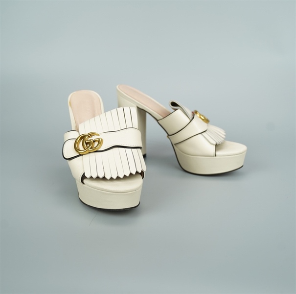 Dép GG Trắng cao 13 size 38 (BQ) KG+