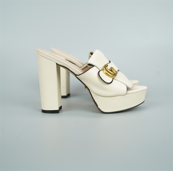 Dép GG Trắng cao 13 size 38 (BQ) KG+