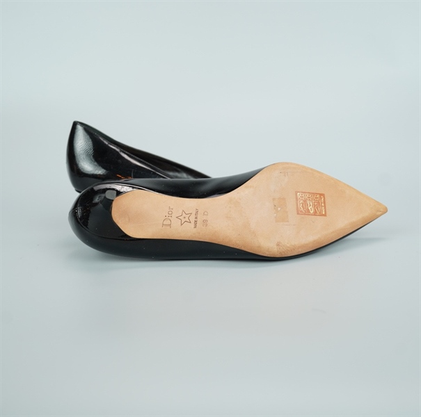 Giày Dior da bóng đen size 39 cao 3p (BQ) KG +