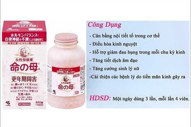 Viên uống tiền mãn kinh Kobayashi Nhật Bản 840 viên