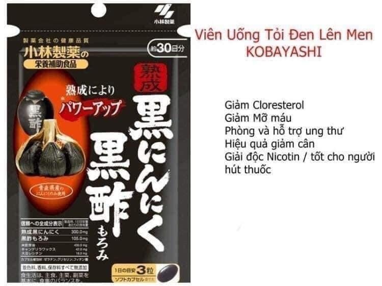 Viên uống tỏi giấm đen Kobayashi Nhật Bản 90 viên