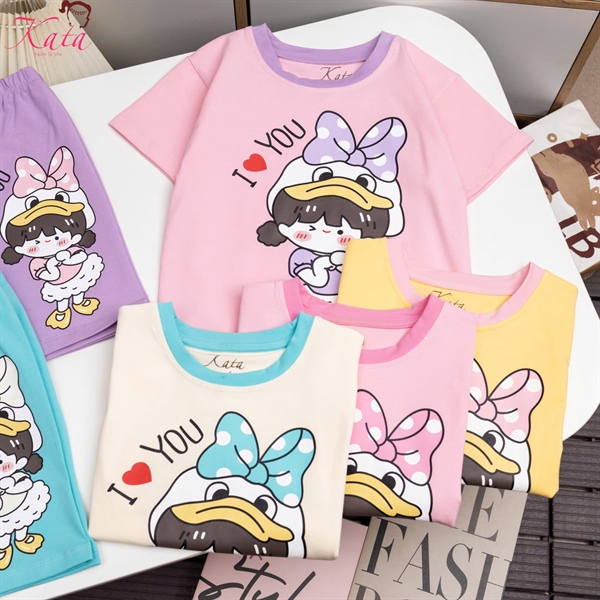 BG QUẦN NGỐ CÔ GÁI VỊT I LOVE YOU SIZE 4-14,R6 HỒNG SIZE 12