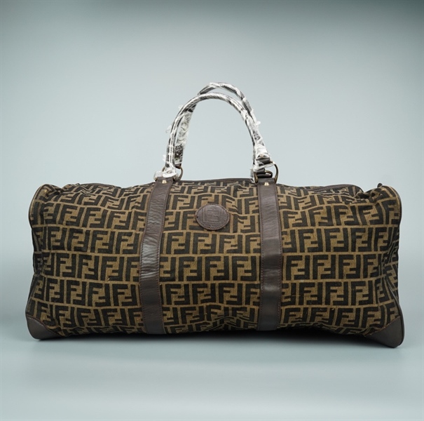 Túi Fendi du lịch màu nâu đen họa tiết KG+