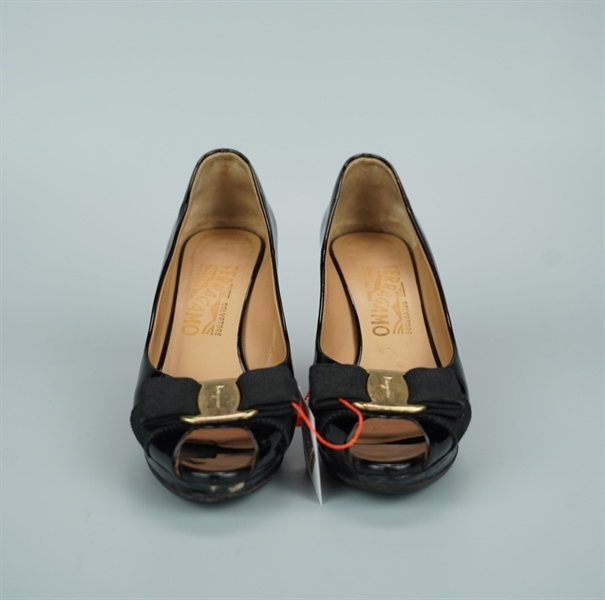 Giày Salvatore đen cao 7p size 4 1/2 (BQ) KG+