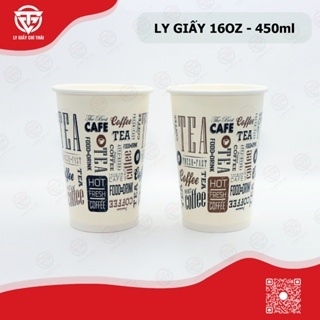 Ly Giấy In Sẵn 16oz (450ml) - COFFEE TEA