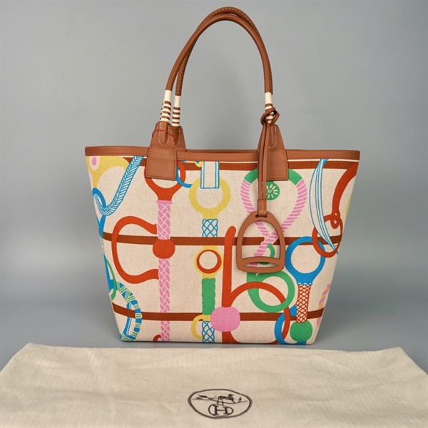 Túi Hermes Handle nude họa tiết có lót đế sz28 (HC) +
