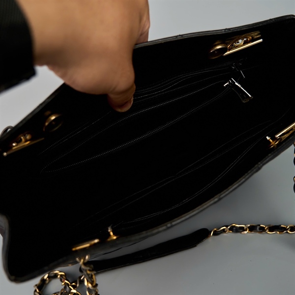 Túi Chanel tote đen có lót form (0497973) sz30 KG+