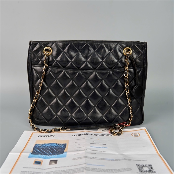 Túi Chanel tote đen có lót form (0497973) sz30 KG+