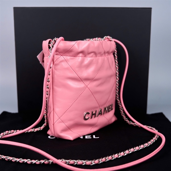 Túi Chanel Hobo hồng (TAN45T1) sz20 +