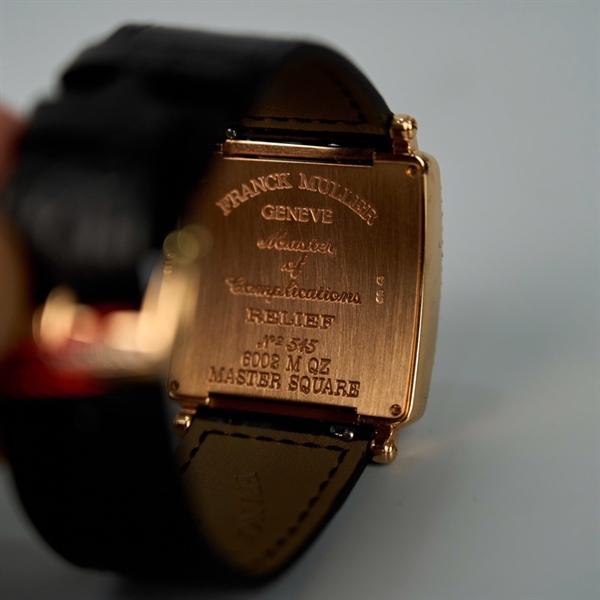 Đồng hồ Franck Muller Master Square 6002 sz33 quai đen có giấy kiểm định (No515) sz32 (HC)+