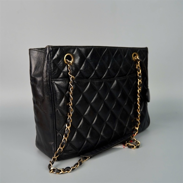 Túi Chanel tote đen có lót form (0497973) sz30 KG+