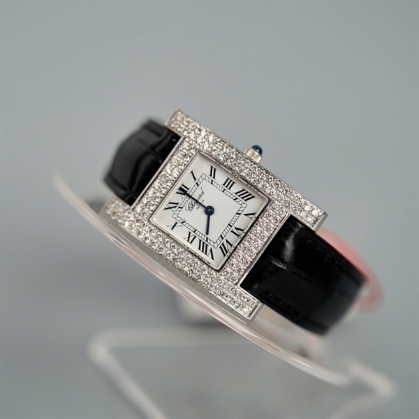 Đồng hồ Chopard mặt H quai đen (543065) (HC) KG+