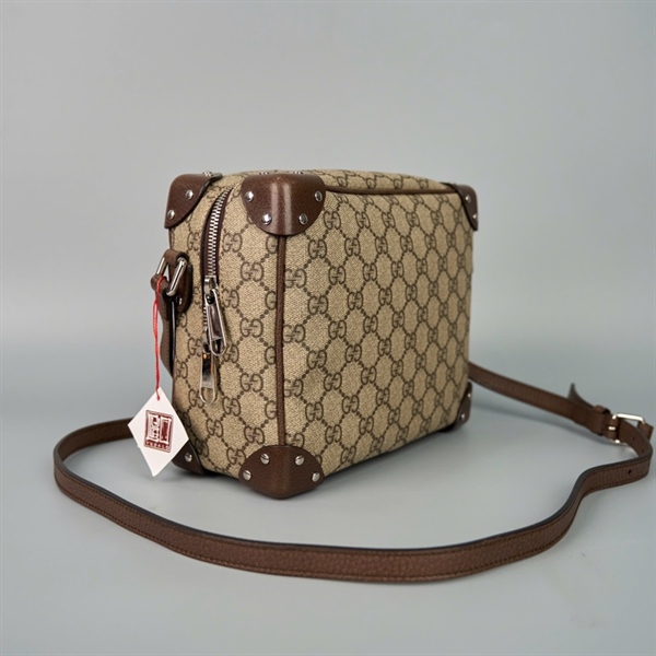 Túi GG màu xám viền nâu sz23 KG+
