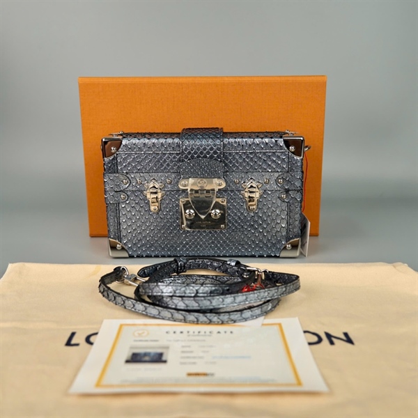 Túi LV trunk da trăn màu bạc (PL4200)sz20 KG+