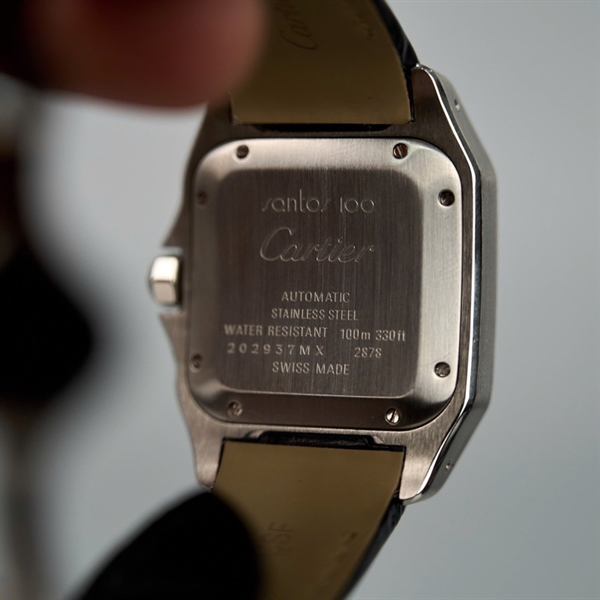 Đồng hồ Cartier mặt vuông báo đen (202937MX) (HC) +