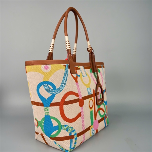 Túi Hermes Handle nude họa tiết có lót đế sz28 (HC) +