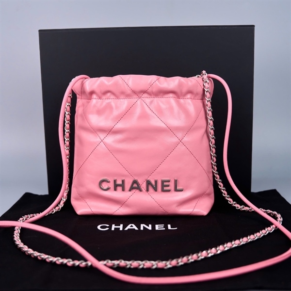 Túi Chanel Hobo hồng (TAN45T1) sz20 +