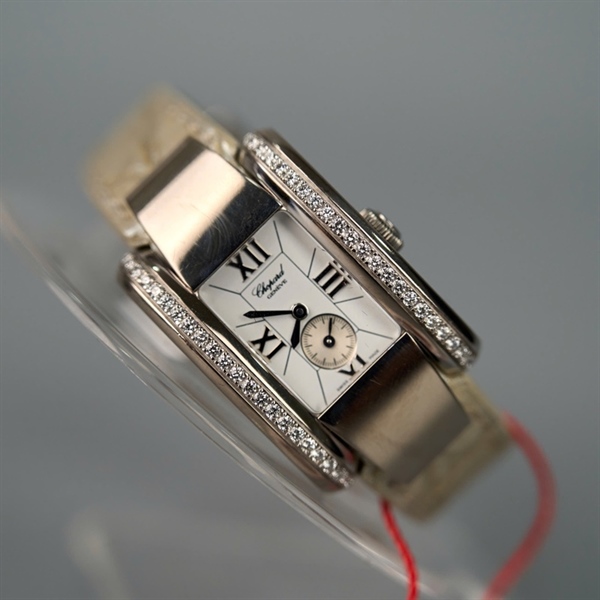 Đồng hồ Chopard mặt vuông quai xanh xám (9812975280) (HC) KG+