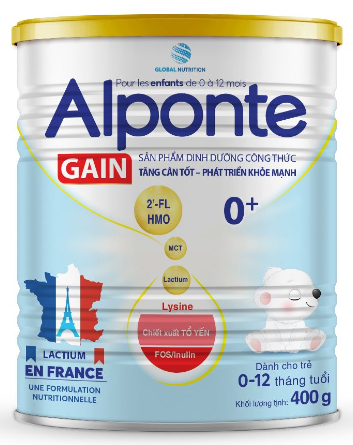 Sữa bột Alponte Gain 0+ (400g)