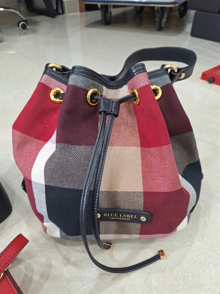 Túi Blue Label sọc caro dây rút (55140-155-16) sz24 (PN) +