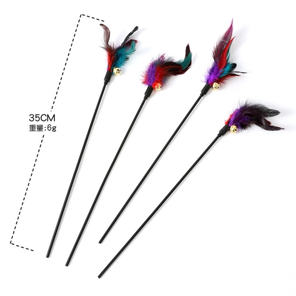 TTP - Combo 10 cần câu lông vũ kèm chuông nhỏ 35cm