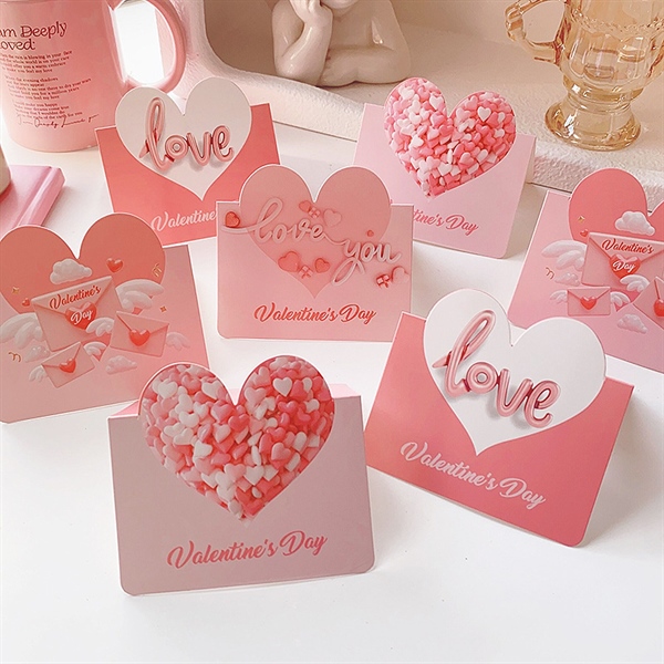Thiệp Valentine tim dựng