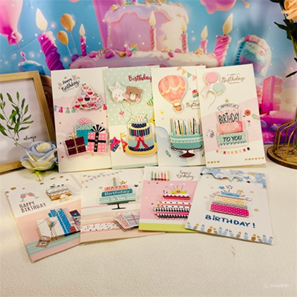 Thiệp Bánh sinh nhật nổi