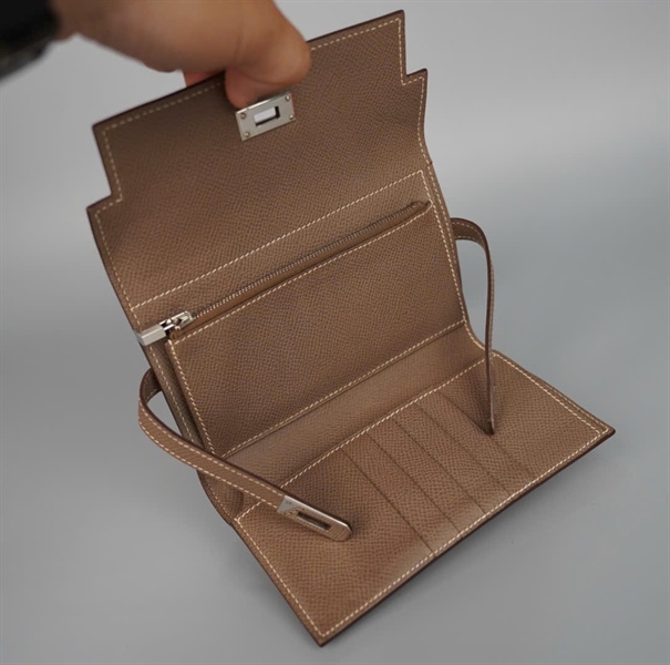 Ví Hermes màu xám (2NM) stamp L KG+