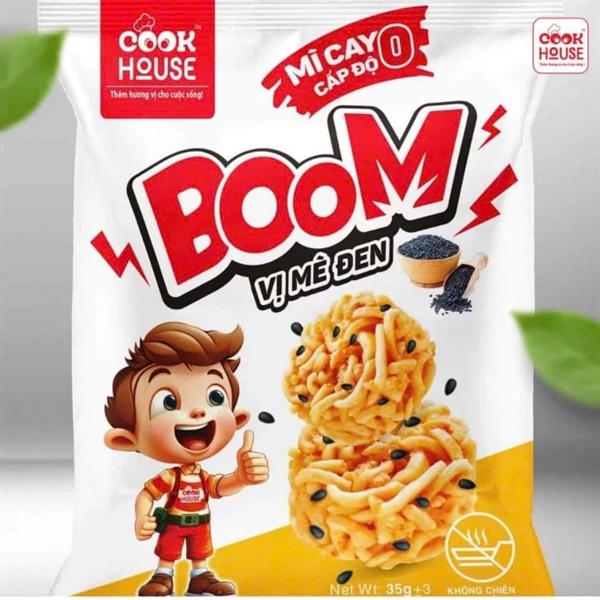 Mì cay cấp độ 0 Boom vị mè đen