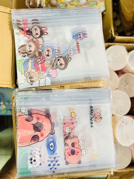 Kẹp trình ký rút gáy A4 mã hot LABUBU + CAPY ( lố 12c)